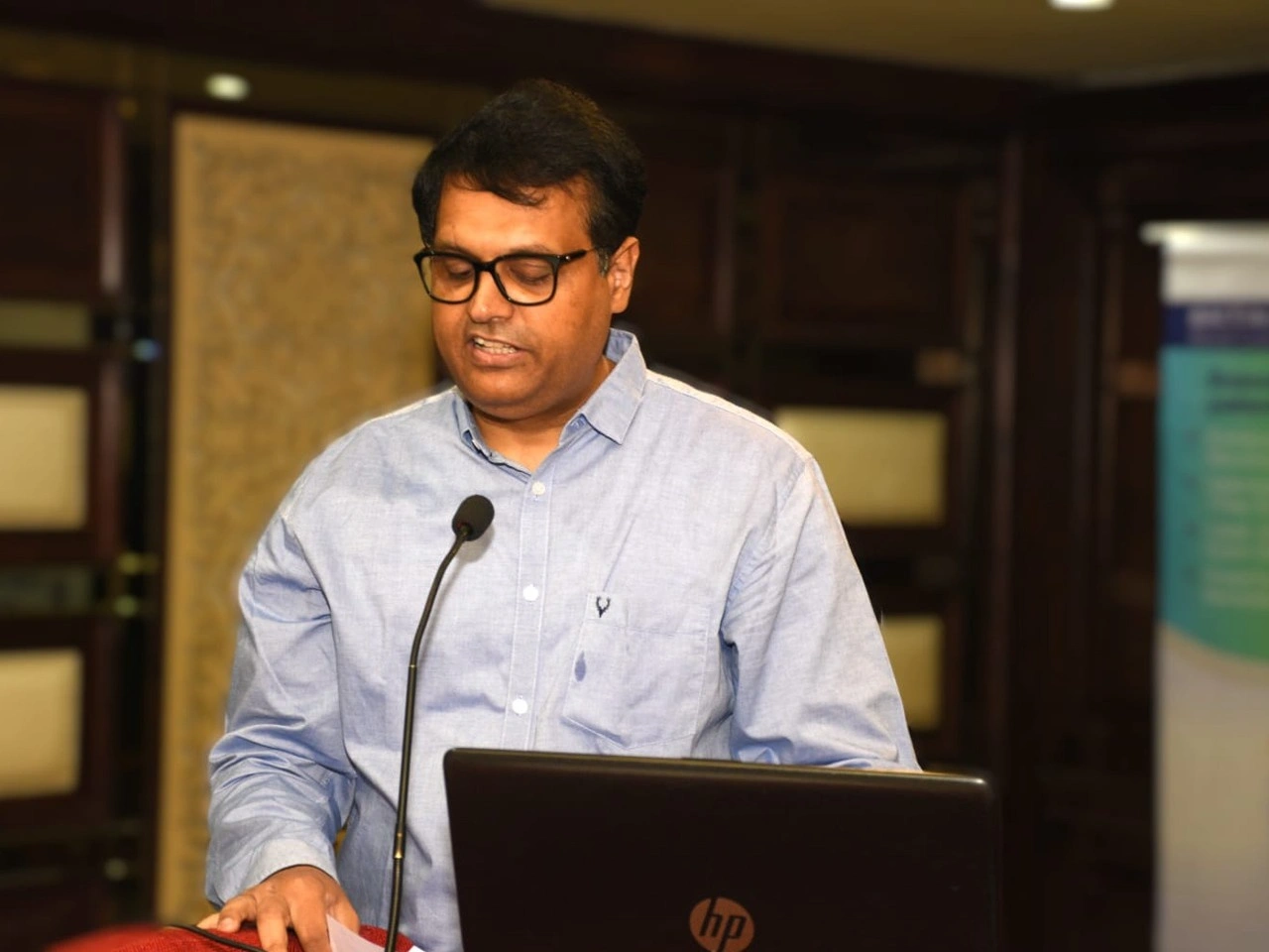 Clinical microscope and diagnostic equipment used for biopsy analysis at Dr. Sudeep's.