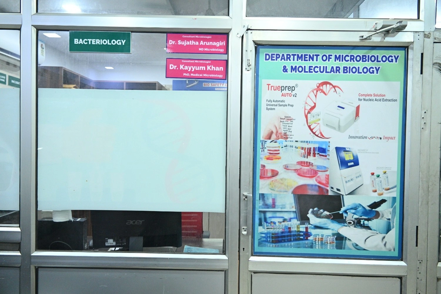 Department of Microbiology and Molecular Biology at Dr. Sudeep’s Pathology, featuring Trueprep AUTO v2.